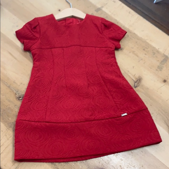 Girl’s red dress. Beautiful fabric! ❤️ - Picture 1 of 7